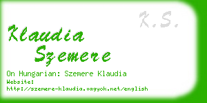 klaudia szemere business card